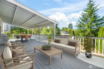 Another view of this amazing deck!  Great for entertaining, or just relaxing on a sunny day!