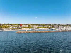 Puget sound and the Des Moines Marina