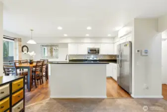 Open kitchen/living space
