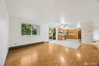 From the hallway looking toward kitchen