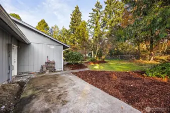 Looking from the front entry door towards driveway
