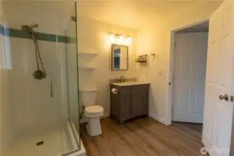 Downstairs Primary bath with shower.