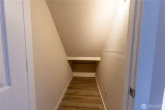 Storage in hallway closet
