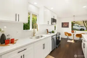 Updated kitchen was fully remodeled in 2024.