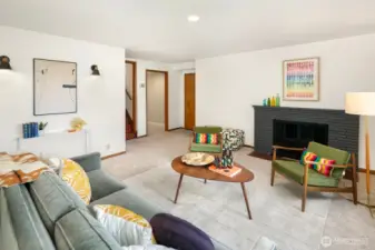 Laundry/utility room and entrance to the garage pictured here.