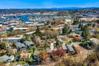 Looking east towards Ballard and the Ship Canal.