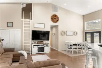 Great Room with vaulted ceilings