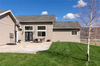 Patio perfect for afternoon sun