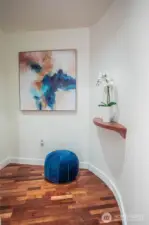 Beautiful Laminate Hardwood Floors with Fresh New Interior Paint.