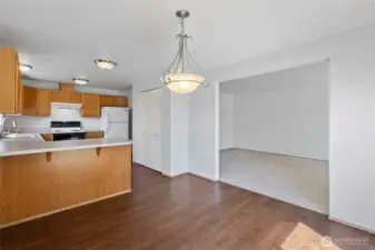 View from dining area looking toward the living room