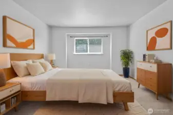 Virtually staged bedroom 2