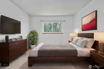 Virtually staged bedroom  3