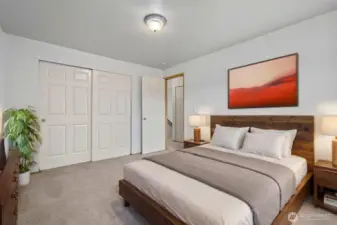 Virtually staged bedroom 3