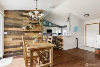 Dining area near back slider.