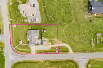 Extra space behind the home on this oversized 2.5 lots.