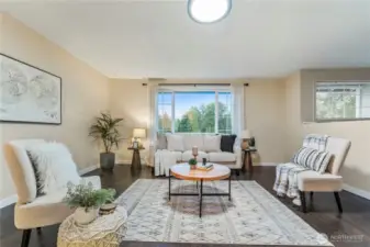 various angles of the living room