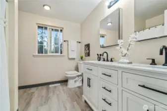 lovely bathroom with double sink