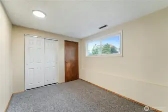 two closets in the potential 4th bedroom