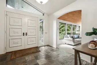 We love an expansive foyer -- more room to welcome friends & family and to drop shoes & bags!