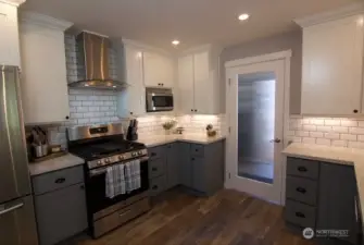 Custom Tiled Kitchen and undercounter lights