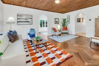 Spacious and gracious living room.