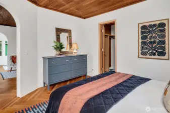 The wood floors are also in this room.