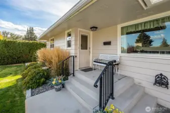 Exterior paint new 3 years ago and extended front steps are a welcome entrance
