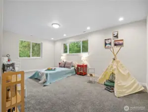 The bonus room is located on the top floor and could be used as a play room, craft room, office or media room.