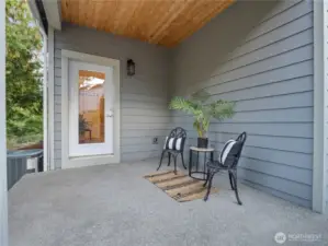 The primary suite has its own private patio where you can enjoy your morning coffee.