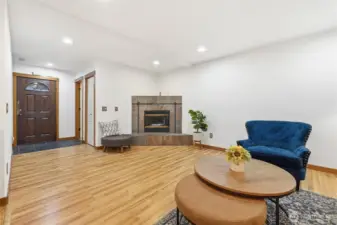 Living room view of entry