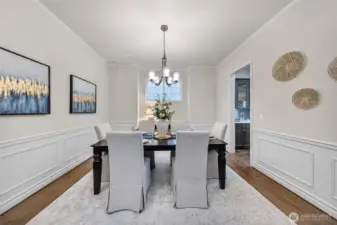 Elegant formal dining room.