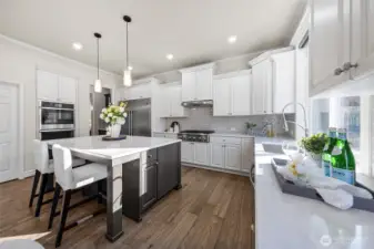 Plenty of cabinet space in the kitchen.