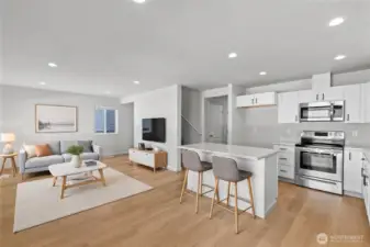 Virtually Staged - Living Rm/Kitchen