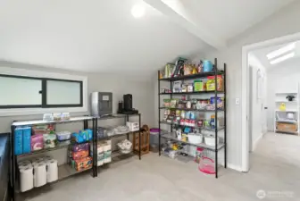Pantry or extra storage off kitchen hallway