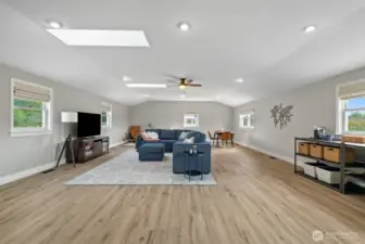 Large enough to have a kitchen or separate room if you wanted!