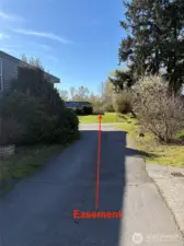 Easement on neighboring property