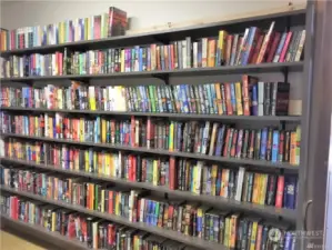 One of three libraries in The River clubhouse .