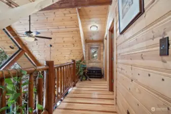 Upstairs breezeway open to living room