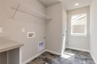 Convenient upstairs laundry room