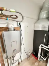 On demand tanklless hot water heater and Furnace