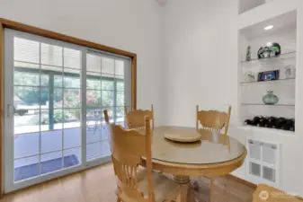 Enjoy meals with a view of your backyard.