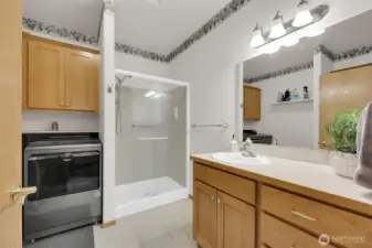 Bathroom downstairs.