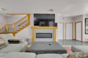 Stairs lead to two extra bedrooms!