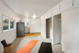 Large closets great for extra home office, bedroom closets, or gym equipment