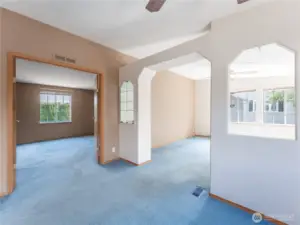 Primary Bedroom on the left and Family Room on the right.