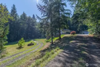 Driveway leading to home