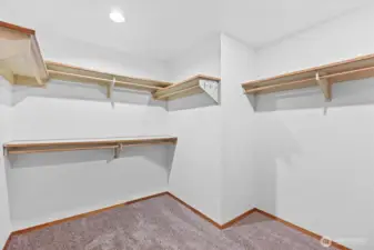 Primary walk in closet