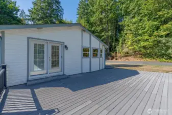 Deck outside of dining area