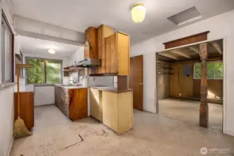Kitchen.  All appliances have been removed.
