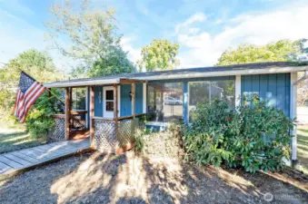 A convenient, ramped entry ensures easy, stair-free access to the home.